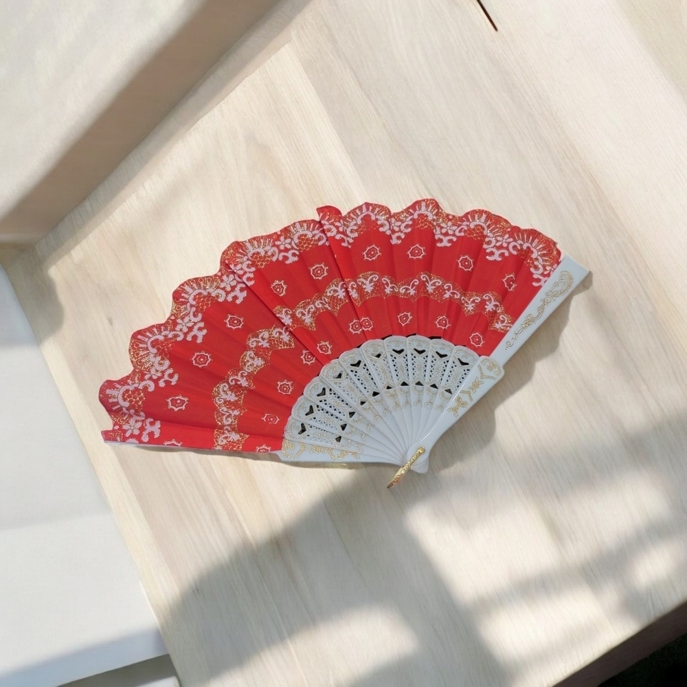 Asian Red and Gold Fan